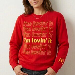 McDonalds I'm Lovin It Crewneck Sweater Sweatshirt BoxLunch Exclusive Medium NEW